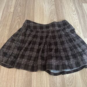 Plaid Brown Skirt